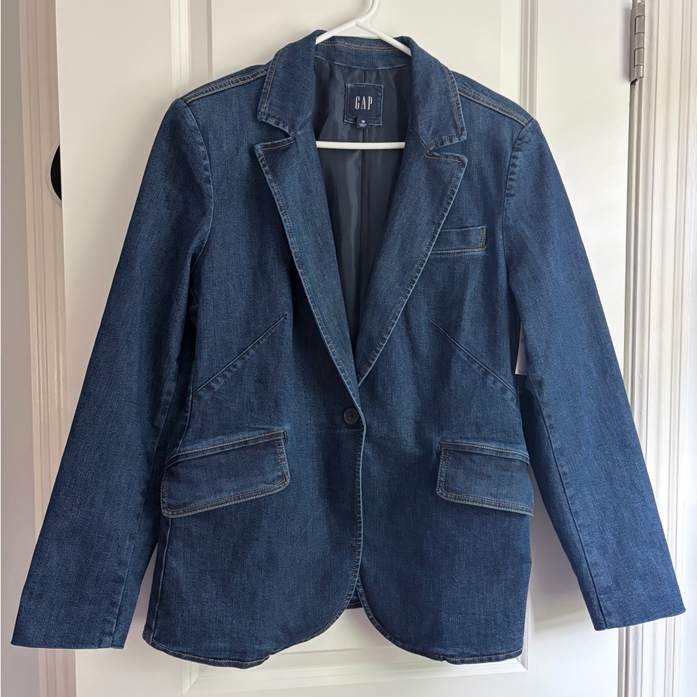 NWT GAP Dark Wash Denim Blazer